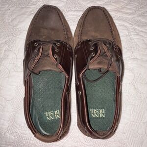 Nunn Bush Men's Size 10 M Slip On Dress Loafers Brown Leather With Laces